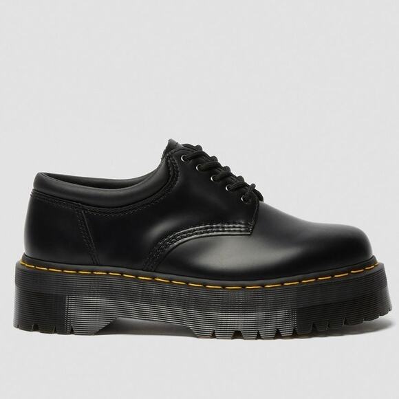 NEW Dr. Martens 8053 Leather‎ Platform Shoes Black Polished Smooth Quad Sole main image 15